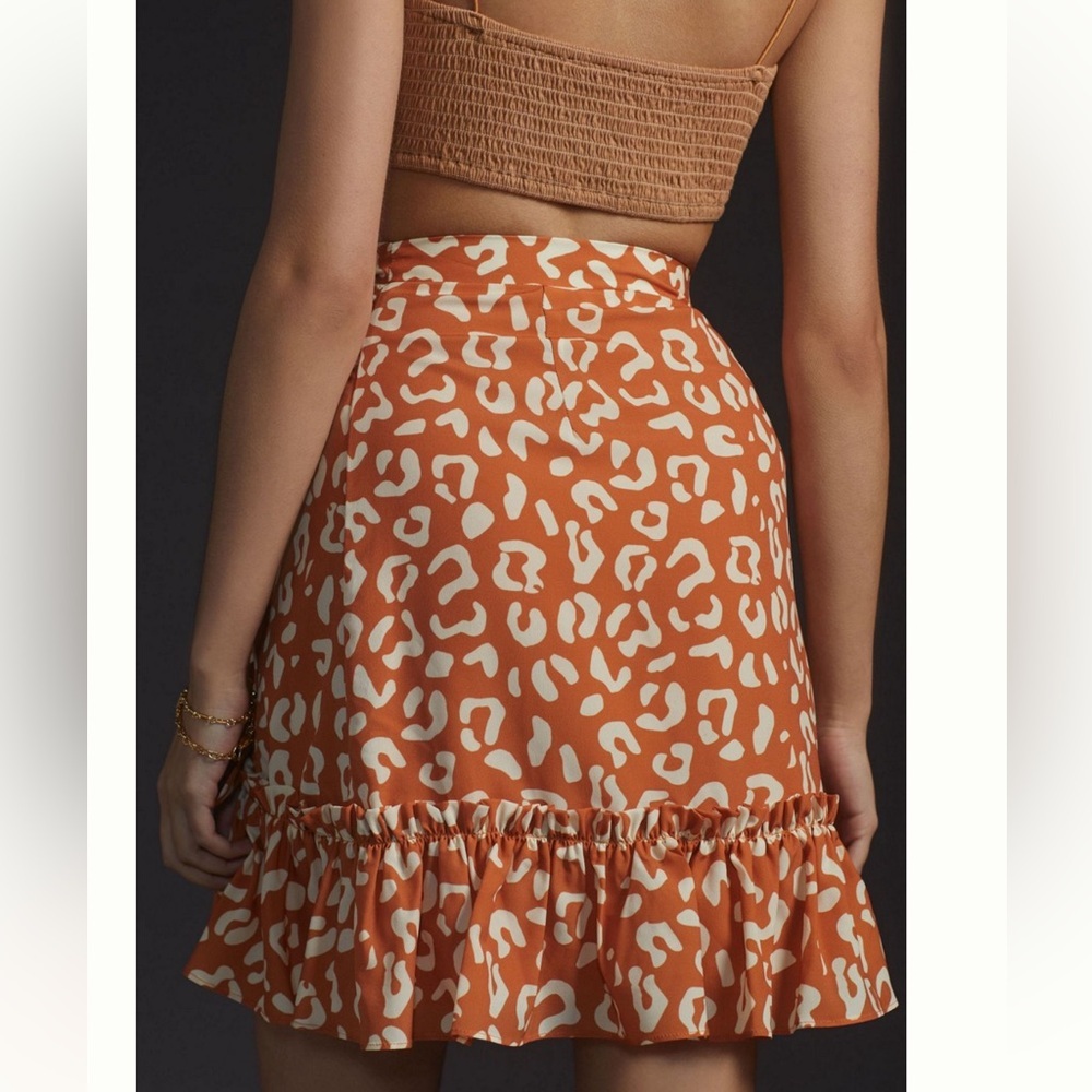 NWT Hutch (Anthropologie) Leopard Print Women's Wrap Skirt XS - Picture 7 of 7